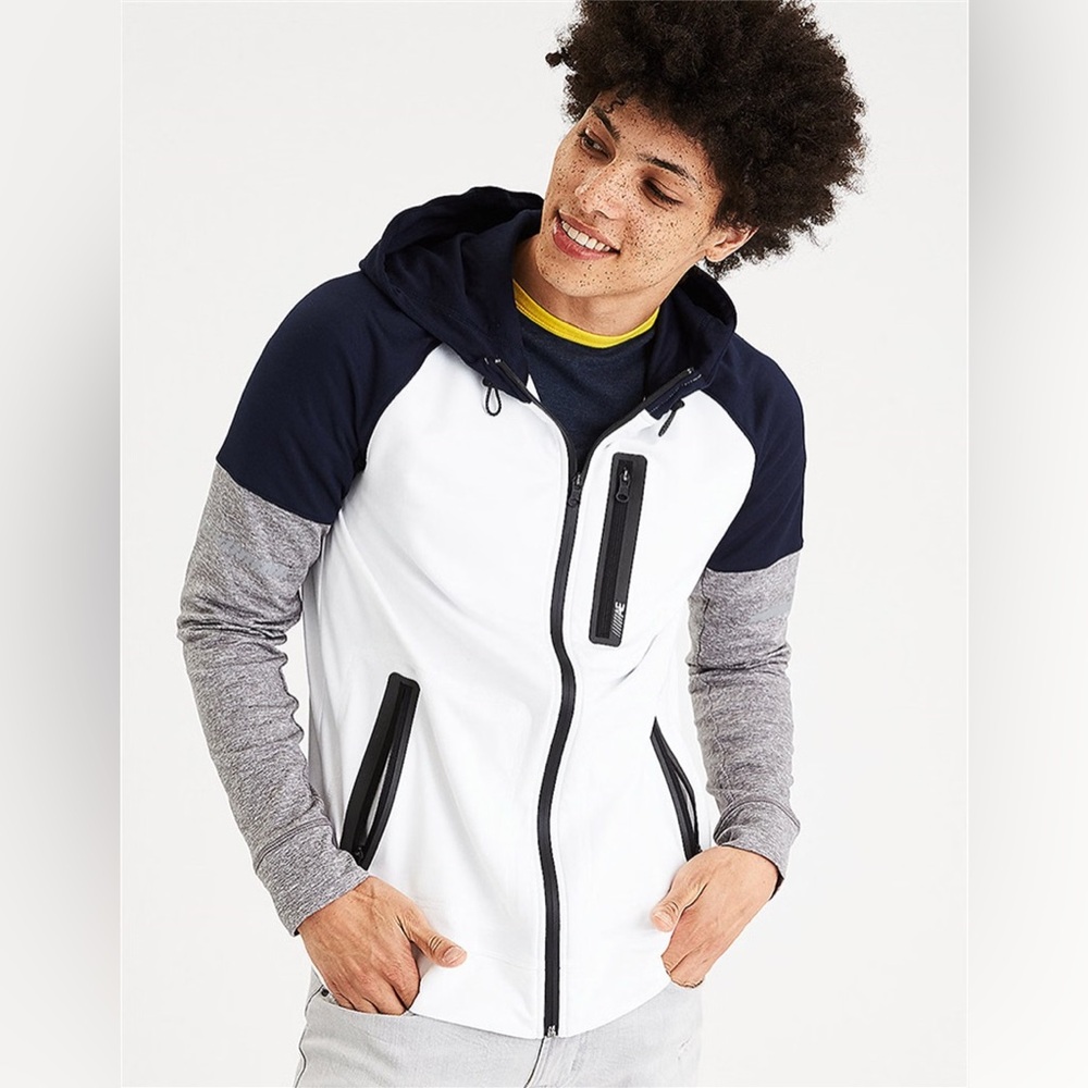 American Eagle Outfitters Men’s Sweatshirt AE Active Flex Full Zip Hooded Sz XXL